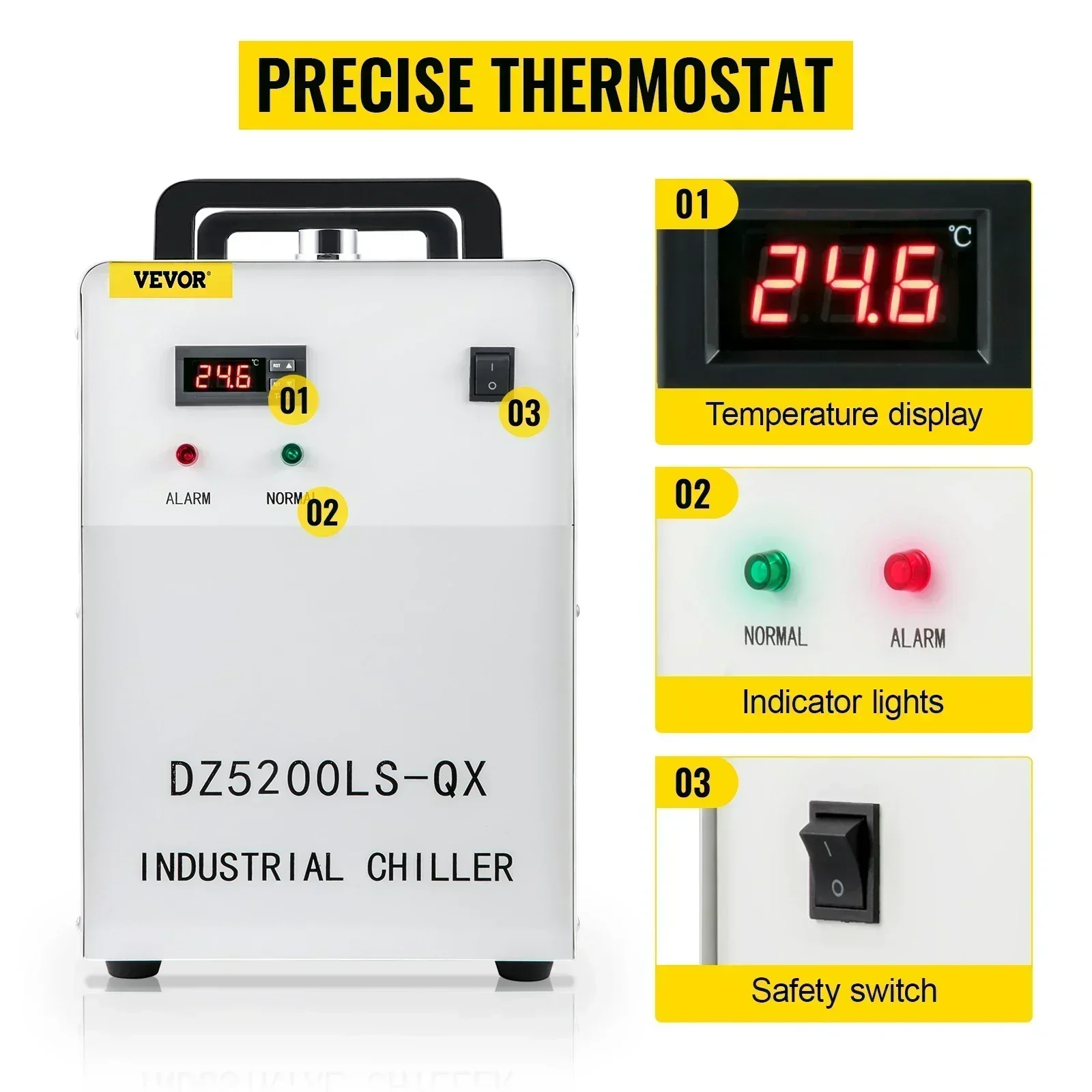 産業用冷却水チラー SIHAO CW3000 CW5000  - Laser Industrial Chiller のレビューと価格