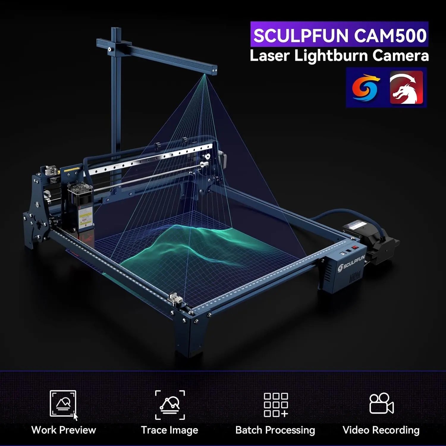 SCULPFUN CAM500：Lightburn対応、高精 - Industrial Laser Engraver のレビューと価格